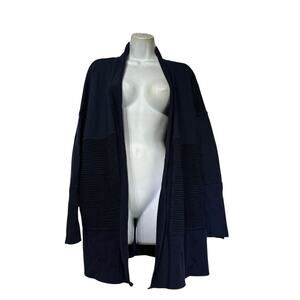 Lululemon Blue Sit In Lotus Wrap II Long Sleeve Open Cardigan Sweater